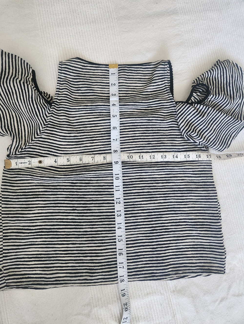 Zara Zebra Pattern Cropped Cold Shoulder Summer Top Size Small - Picture 2 of 9